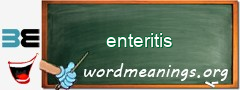 WordMeaning blackboard for enteritis